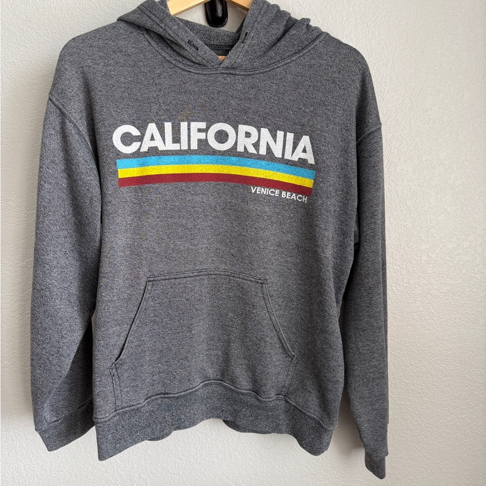 Gray Venice California Hoodie with pocket Size S